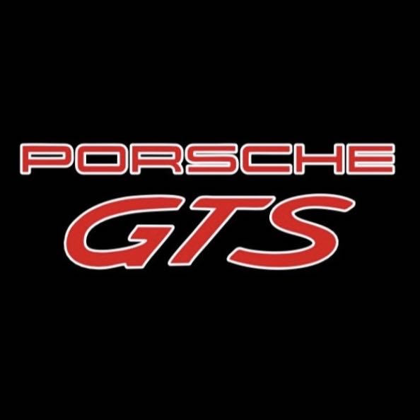 PORSCHE GT LOGO PROJECTOT LIGHTS Nr.8098(quantità 1 = 2 pellicole logo / 2 luci porta)