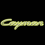 PORSCHE Cayman  LOGO PROJECTOT LIGHTS Nr.10 (quantity  1 =  2 Logo Film /  2 door lights)