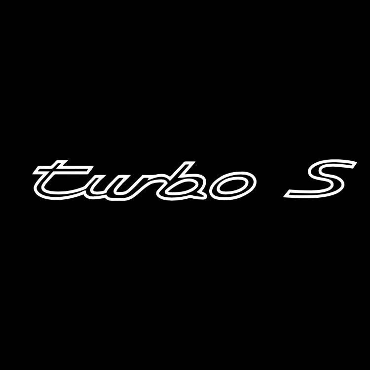 PORSCHE TURBO S LOGO PROJECTOT LIGHTS Nr.8124 (quantità 1 = 2 pellicole logo / 2 luci porta)