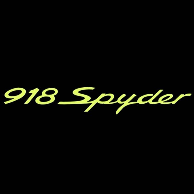 PORSCHE SPYDER 918 LOGO PROJECTOT LIGHTS Nr.44 (quantità 1 = 2 pellicole logo / 2 luci porta) 