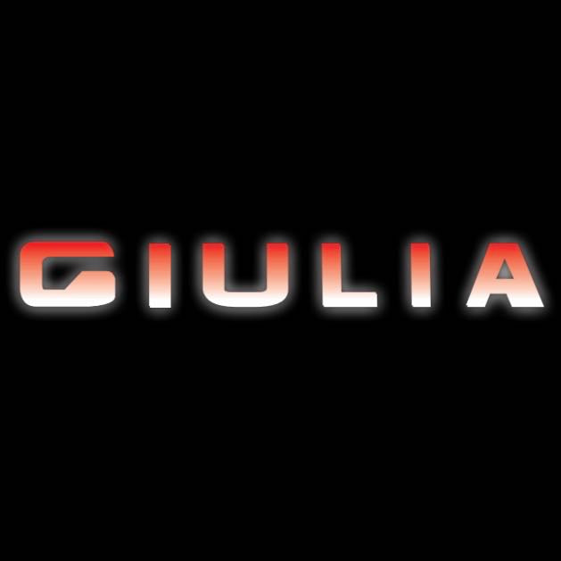 Alfa Romeo GIULIA LOGO PROJECTOT LIGHTS Nr.50 (quantità 1 = 2 Pellicola Logo / 2 Luci Porta) 