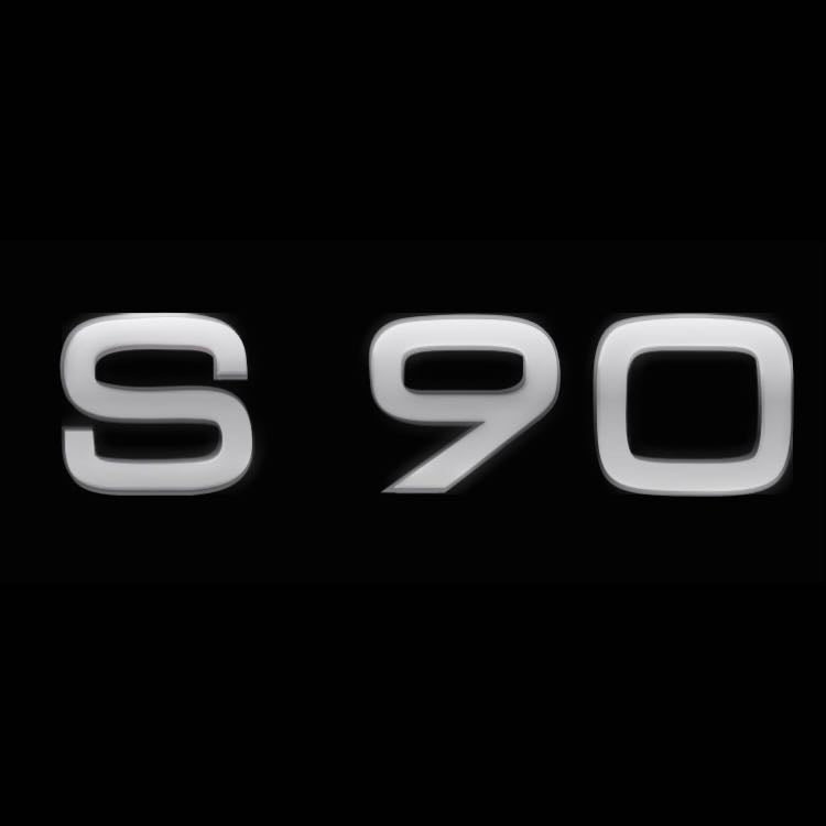 Volvo S 90 LOGO PROJECROTR LIGHTS Nr.97 (Menge 1 = 2 Logofolie / 2 Türleuchten) 