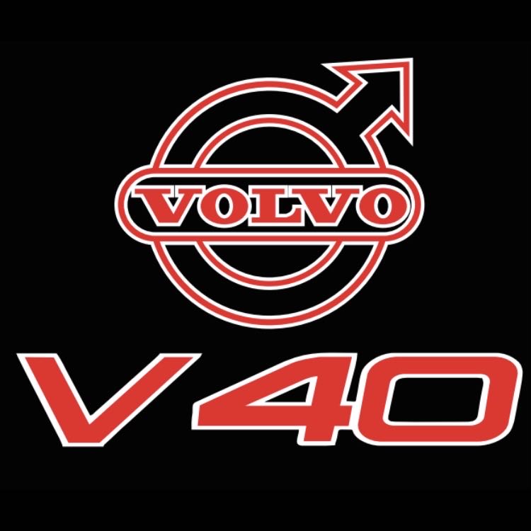 Volvo V 40 LOGO PROJECROTR LIGHTS Nr.92 (Menge 1 = 2 Logofolie / 2 Türleuchten) 