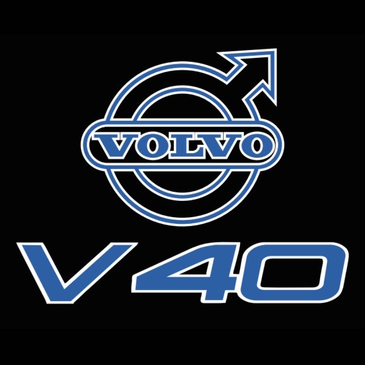 Volvo V 40 LOGO PROJECROTR LIGHTS Nr.93 (Menge 1 = 2 Logofolie / 2 Türleuchten) 