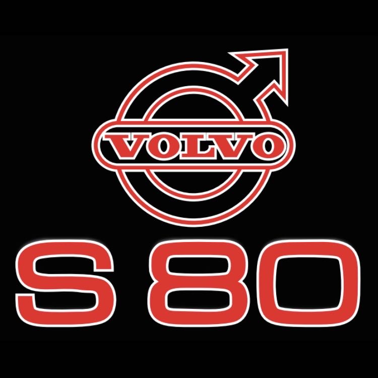 Volvo S 80 LOGO PROJECROTR LIGHTS Nr.88 (quantità 1 = 2 pellicole logo / 2 luci porta) 