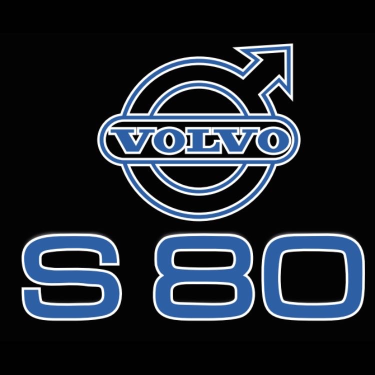 Volvo S 80 LOGO PROJECROTR LIGHTS Nr.89 (quantità 1 = 2 pellicole logo / 2 luci porta) 