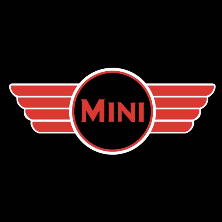 MINI ORIGINAL LOGO PROJECROTR LIGHTS Nr.26 (Menge 1 = 2 Logofolie / 2 Türleuchten) 