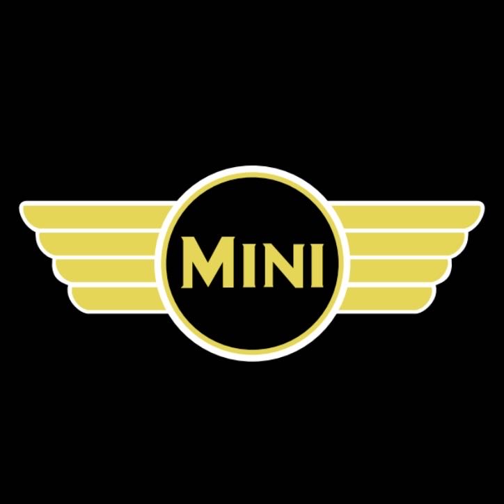 MINI ORIGINAL LOGO PROJECROTR LIGHTS Nr.24 (Menge 1 = 2 Logofolie / 2 Türleuchten) 