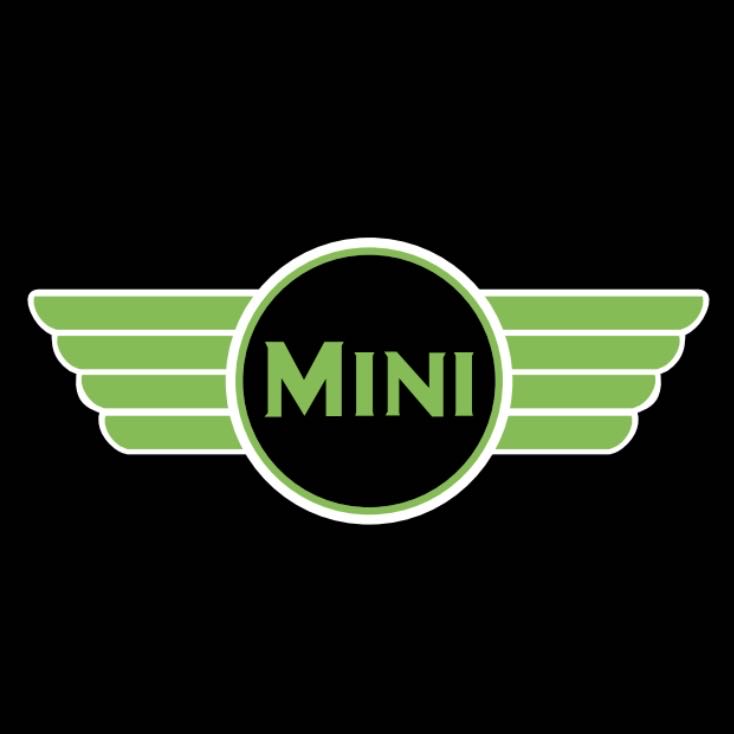 MINI ORIGINAL LOGO PROJECROTR LIGHTS Nr.25 (Menge 1 = 2 Logofolie / 2 Türleuchten) 