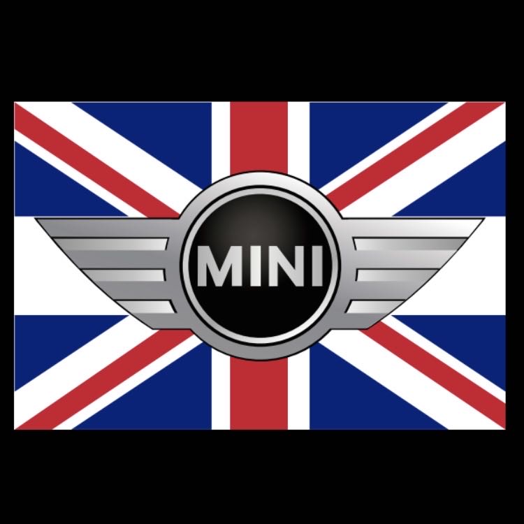 MINI-BRITISCHE NATIONALFLAGGE MIT MINI-LOGO-PROJECROTR-LEUCHTEN Nr.09 (Menge 1 = 2 Logo-Folie / 2 Türlichter) 