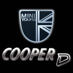 MINI  BRITISH NATIONAL FLAG WITH MINI  LOGO PROJECROTR LIGHTS Nr.39 (quantity  1 =  2 Logo Film /  2 door lights)