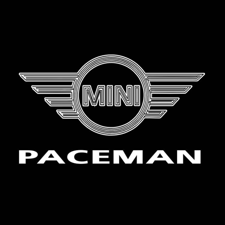 MINI PACEMAN LOGO PROJECROTR LIGHTS Nr.32 (Menge 1 = 2 Logofolie / 2 Türleuchten) 