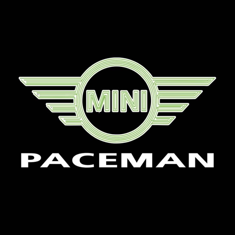 MINI PACEMAN LOGO PROJECROTR LIGHTS Nr.132 (quantità 1 = 2 pellicole logo / 2 luci porta) 