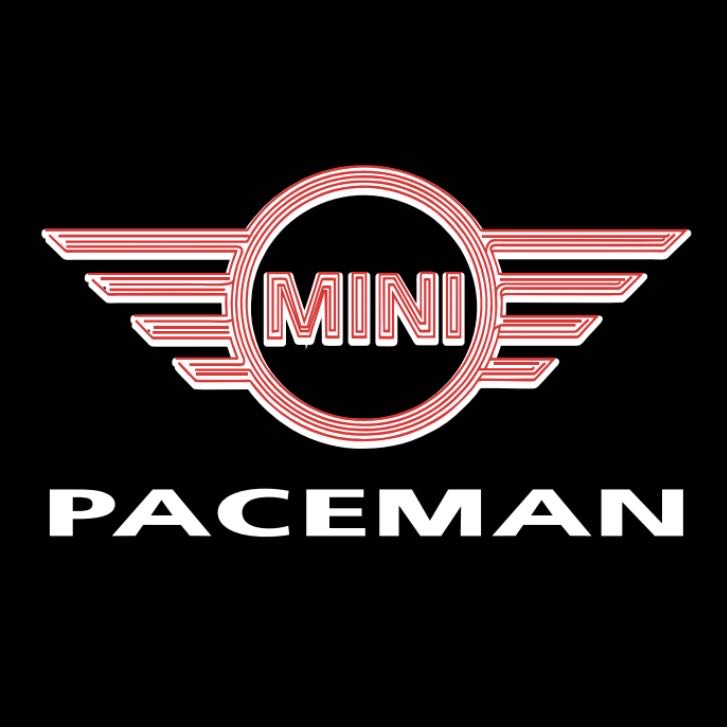 MINI PACEMAN LOGO PROJECROTR LIGHTS Nr.146 (quantità 1 = 2 pellicole logo / 2 luci porta) 