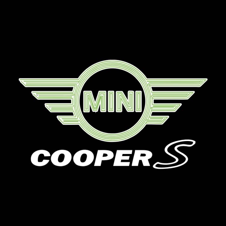 MINI COOPER S LOGO PROJECROTR LIGHTS Nr.134 (Menge 1 = 2 Logofolie / 2 Türleuchten) 