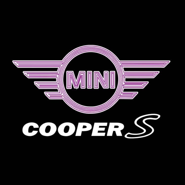 MINI COOPER S LOGO PROJECROTR LIGHTS Nr.144 (quantity  1 =  2 Logo Film /  2 door lights)