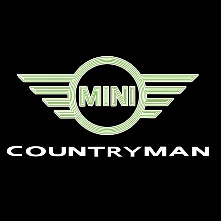 MINI COUNTRYMAN LOGO PROJECROTR LIGHTS Nr.131 (Menge 1 = 2 Logofolie / 2 Türleuchten) 