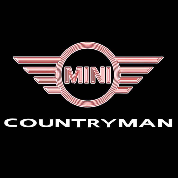 MINI COUNTRYMAN LOGO PROJECROTR LIGHTS Nr.128 (quantity  1 =  2 Logo Film /  2 door lights)