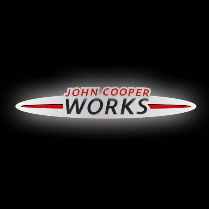 MINI JOHN COOPER WORKS LOGO PROJECROTR LIGHTS Nr.94 (quantità 1 = 2 pellicole logo / 2 luci porta) 