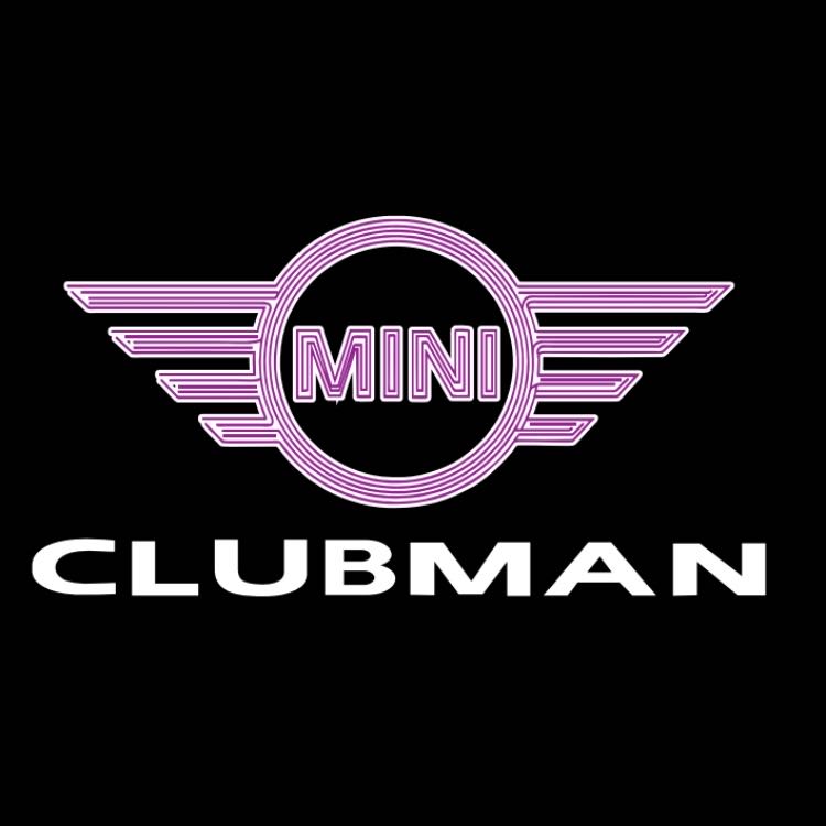 MINI CLUBMAN LOGO PROJECROTR LIGHTS Nr.140 (Menge 1 = 2 Logofolie / 2 Türleuchten) 