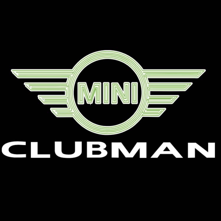 MINI CLUBMAN LOGO PROJECROTR LIGHTS Nr.130 (Menge 1 = 2 Logofolie / 2 Türleuchten) 