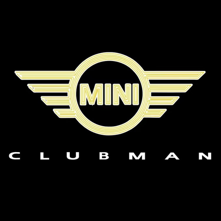 MINI CLUBMAN LOGO PROJECROTR LIGHTS Nr.137 (quantità 1 = 2 pellicole logo / 2 luci porta) 