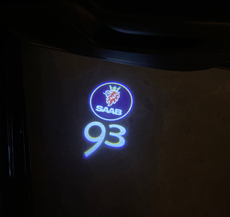 SAAB 93 LOGO PROJECROTR LIGHTS Nr.2502 (Menge 1 = 1 Satz/2 Türleuchten)