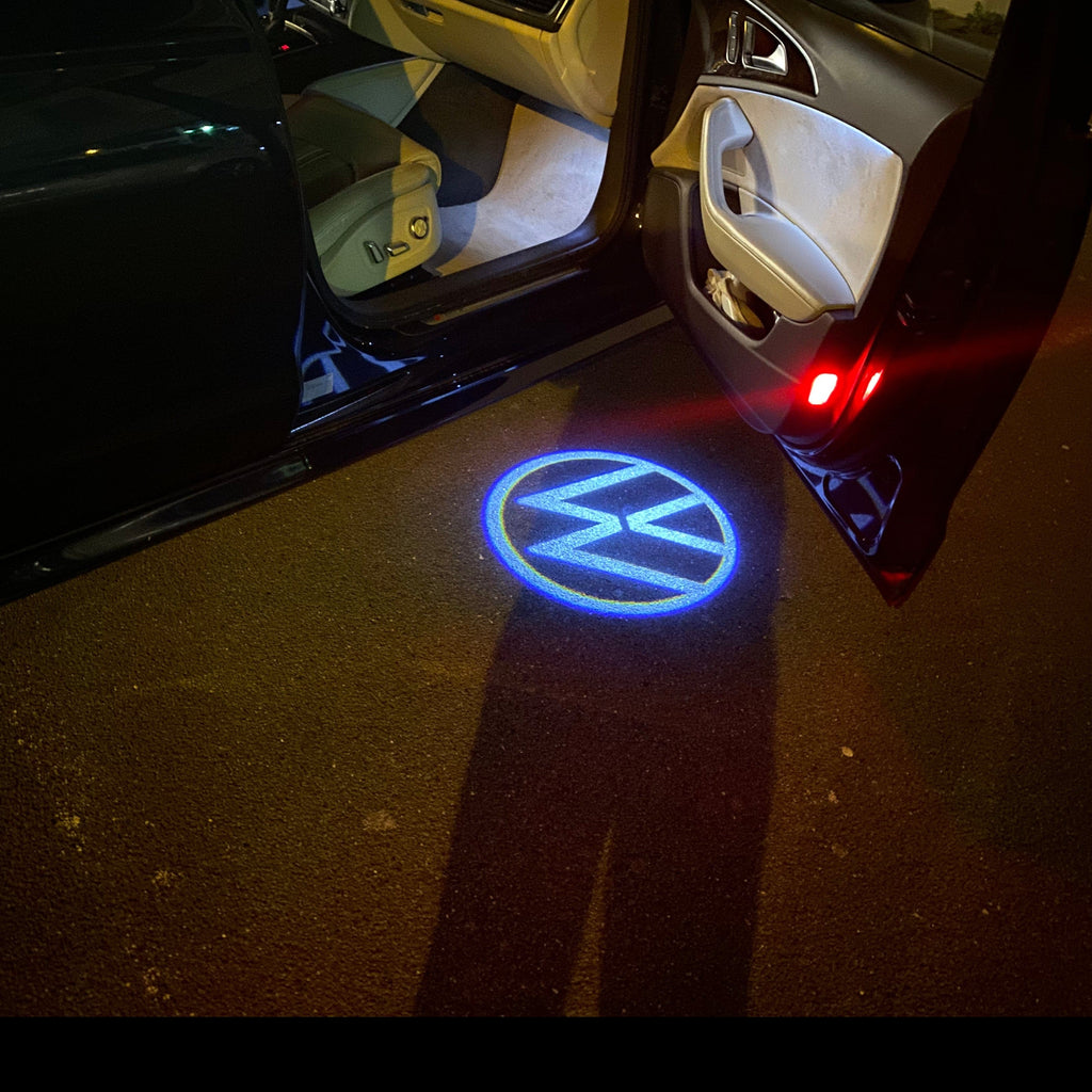 Volkswagen Door lights Original Logo  Nr. 162 ( quantity 1 = 2 logo film / 2 door lights)