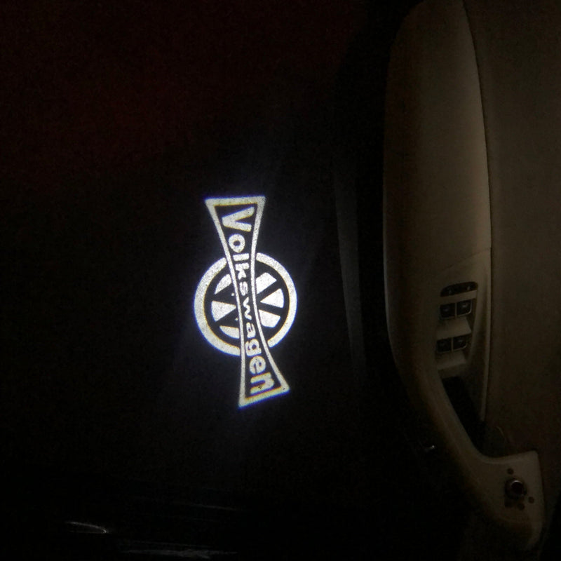 Volkswagen Luci porta Logo originale n. 11 (quantità 1 = 2 pellicole con logo/2 luci per porte）