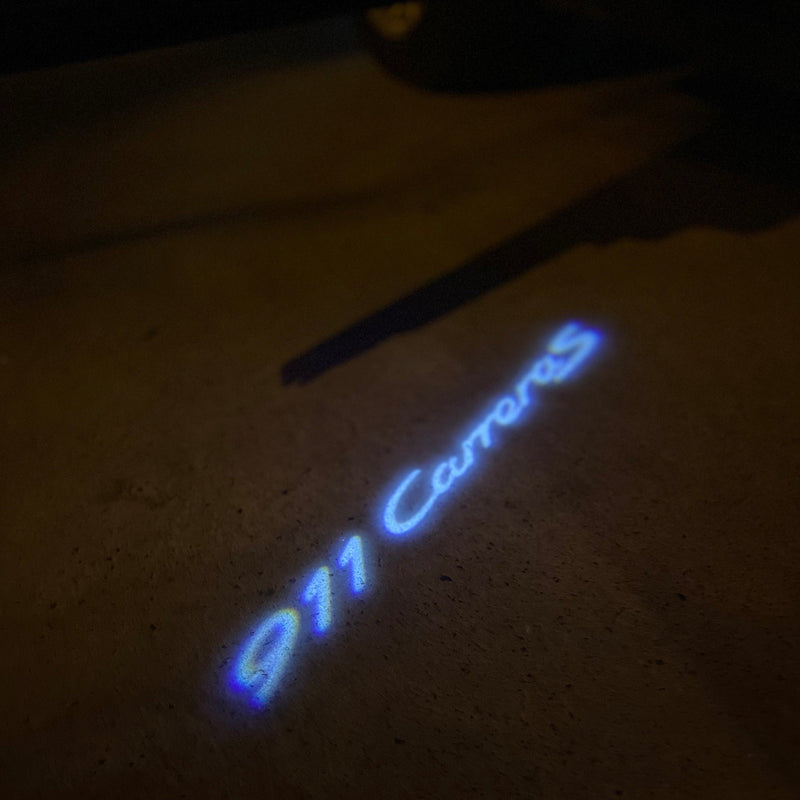 PORSCHE Carrera LOGO PROJECTOT LIGHTS Nr.8082 (Menge 1 = 2 Logofolie / 2 Türleuchten) 