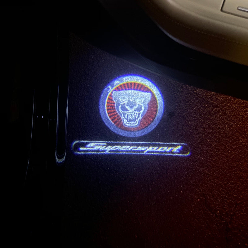 JAGUAR Super sport LOGO PROJECROTR LIGHTS Nr.102 (quantità 1 = 1 set/2 luci porta)