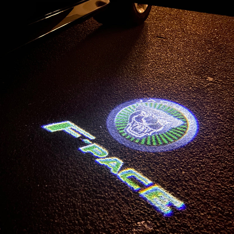 JAGUAR F PACE LOGO PROJECROTR LIGHTS Nr.130 (Menge 1 = 1 Satz/2 Türleuchten