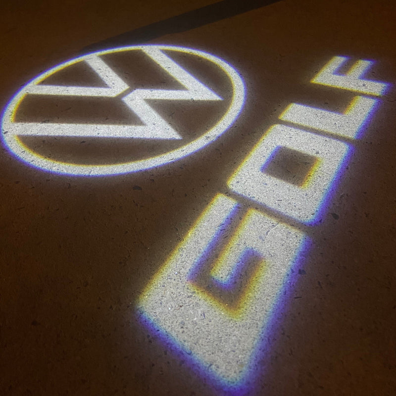 Volkswagen Türleuchten GOLF Logo Nr. 0202 (Menge 1 = 2 Logo-Folien / 2 Türlichter) 