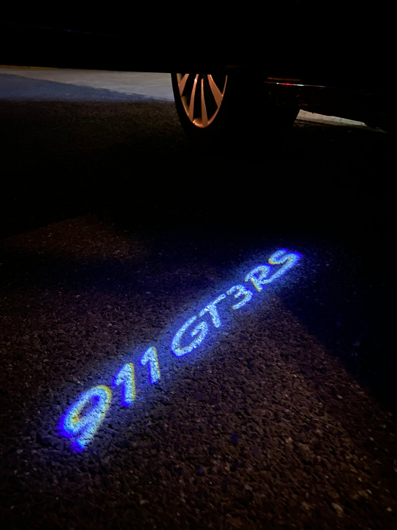 PORSCHE GT  LOGO PROJECTOT LIGHTS Nr.8099(quantity  1 =  2 Logo Film /  2 door lights)