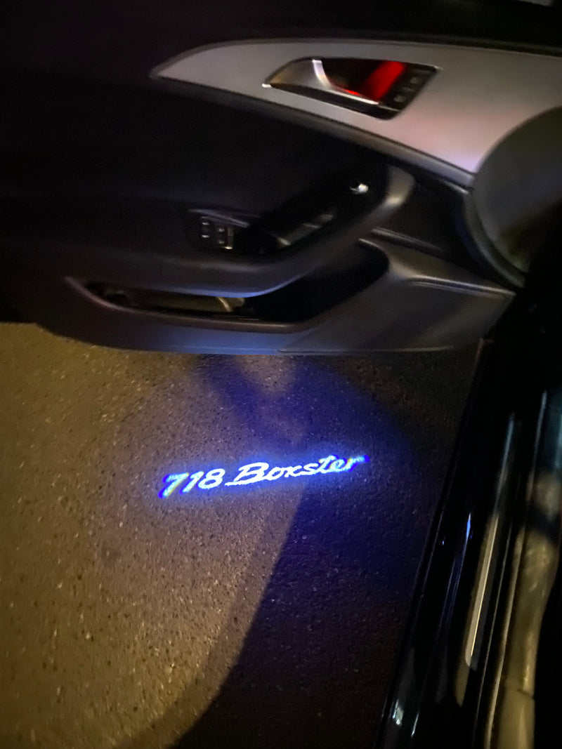 PORSCHE Carrera LOGO PROJECTOT LIGHTS Nr.8087 (Menge 1 = 2 Logofolie / 2 Türleuchten) 