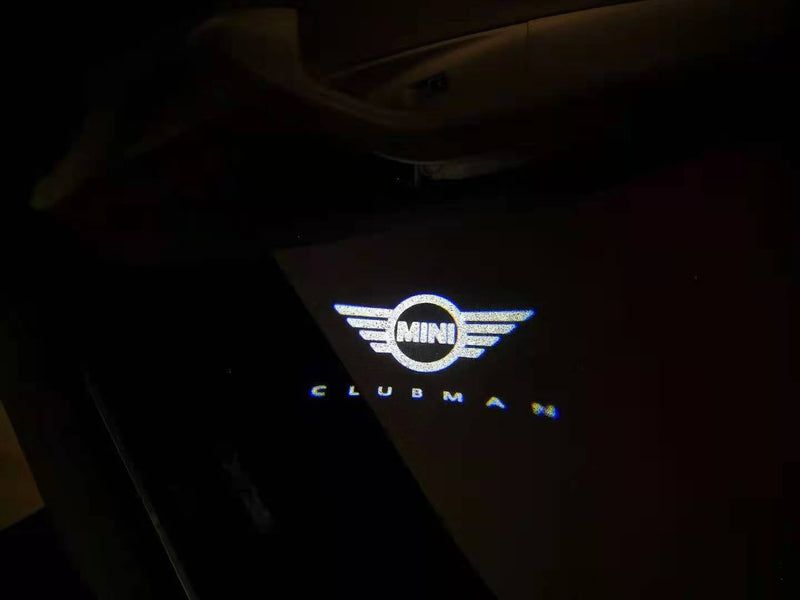 MINI CLUBMAN LOGO PROJECROTR LIGHTS Nr.137 (Menge 1 = 2 Logofolie / 2 Türleuchten) 