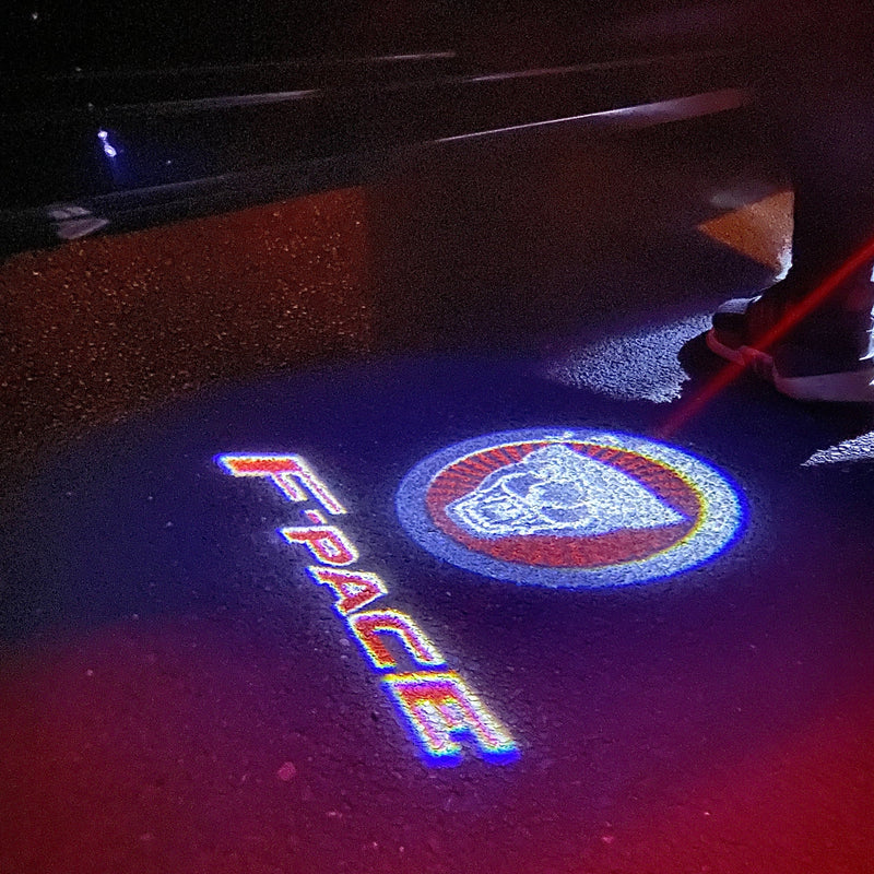 JAGUAR F PACE LOGO PROJECROTR LIGHTS Nr.132 (Menge 1 = 1 Satz/2 Türleuchten)