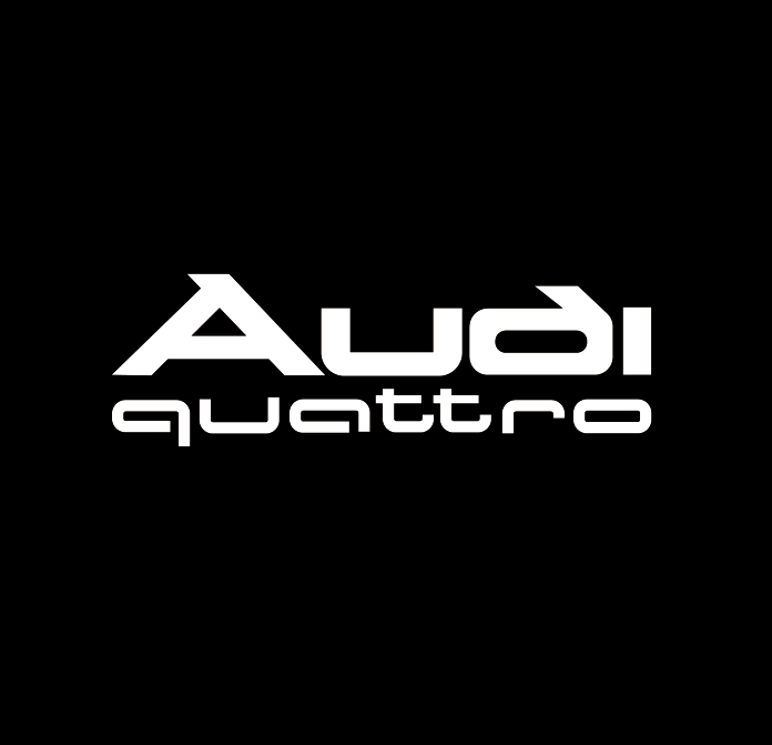 AUDI QUATTRO LOGO PROJECTOT LIGHTS Nr.958   (quantity 1 = 2 Logo Films /2 door lights）