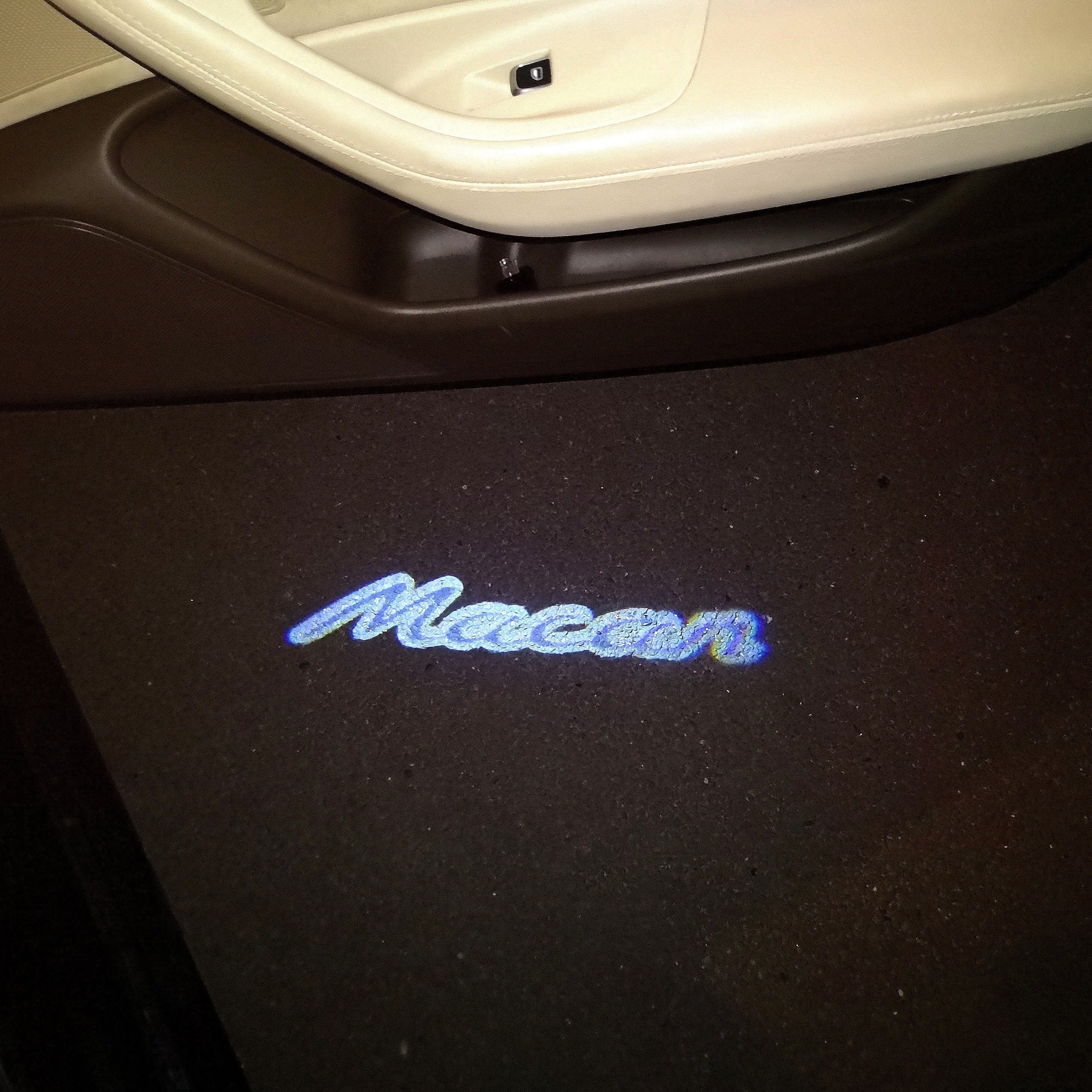 PORSCHE MACAN  LOGO PROJECTOT LIGHTS Nr.8093 (quantity  1 =  2 Logo Film /  2 door lights)