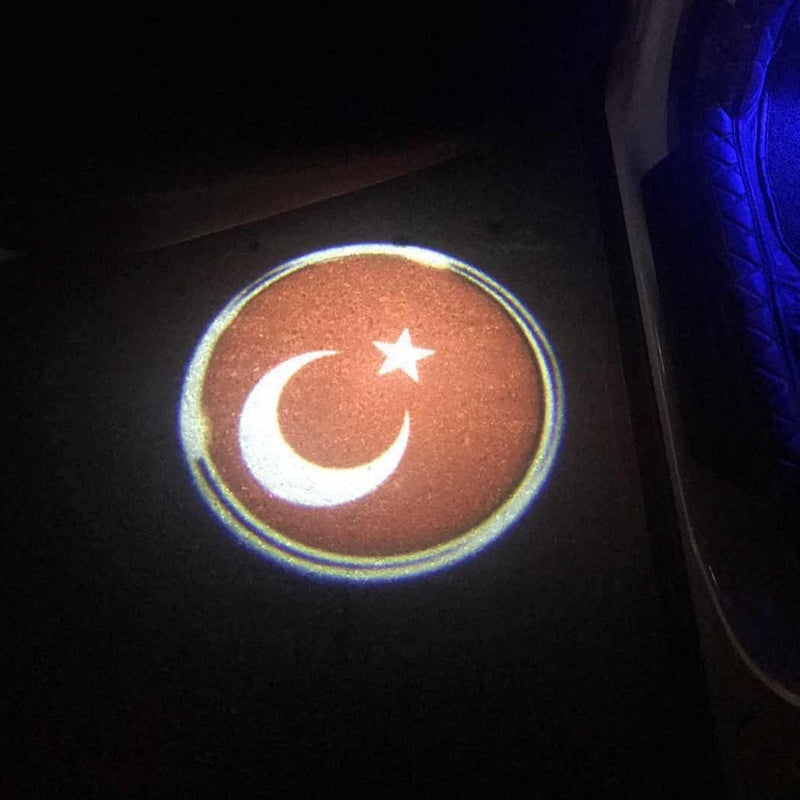 Turkey   National Flag  logo (quantity 1 = 1 sets / 2 logo film /  Can replace of lights  other logos )