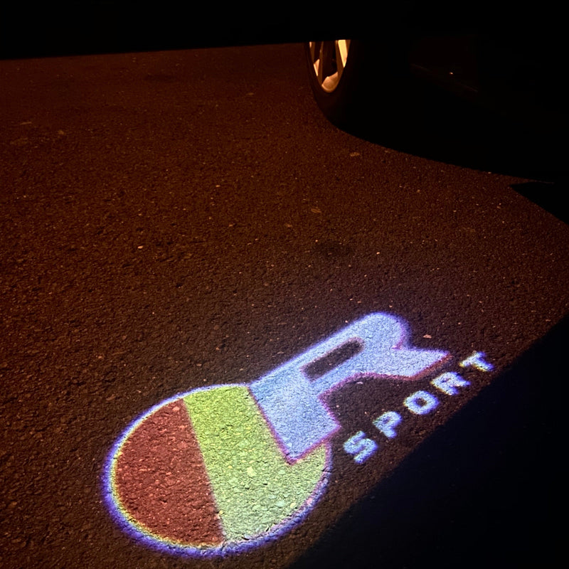 JAGUAR R LOGO PROJECROTR LIGHTS Nr.43 (quantità 1 = 1 set/2 luci porta)