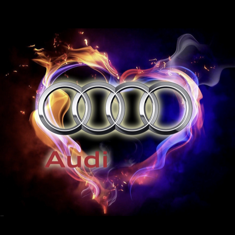 AUDI Original LOGO PROJECTOT LIGHTS Nr.004 (Menge 1 = 2 Logofolien /2 Türleuchten） 