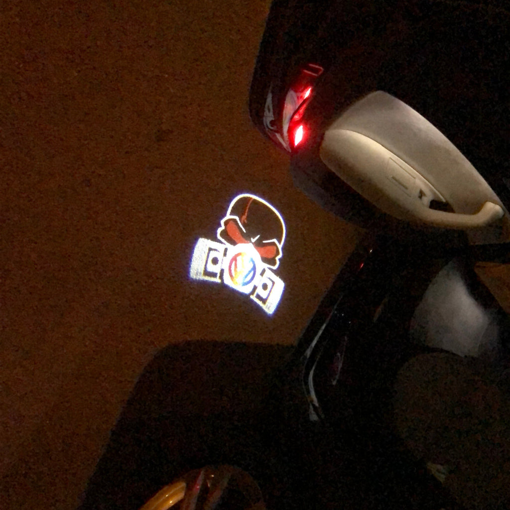 Volkswagen Door lights  GAS MASK  logo Nr. 03  ( quantity 1 = 2 logo film / 2 door lights)