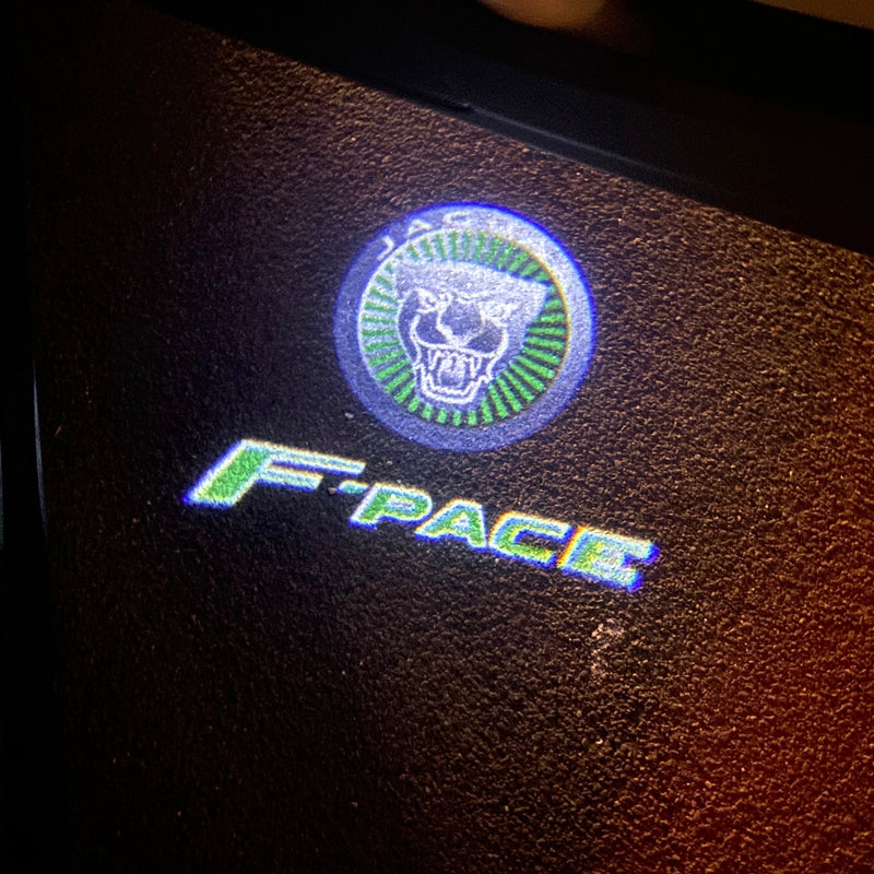 JAGUAR F PACE LOGO PROJECROTR LIGHTS Nr.130 (Menge 1 = 1 Satz/2 Türleuchten