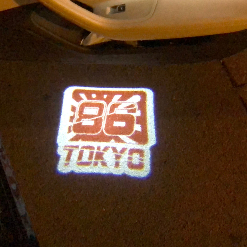 GT 86 LOGO PROJECTOT LIGHTS Nr.14 (quantità 1 = 2 pellicole logo /2 luci porta）