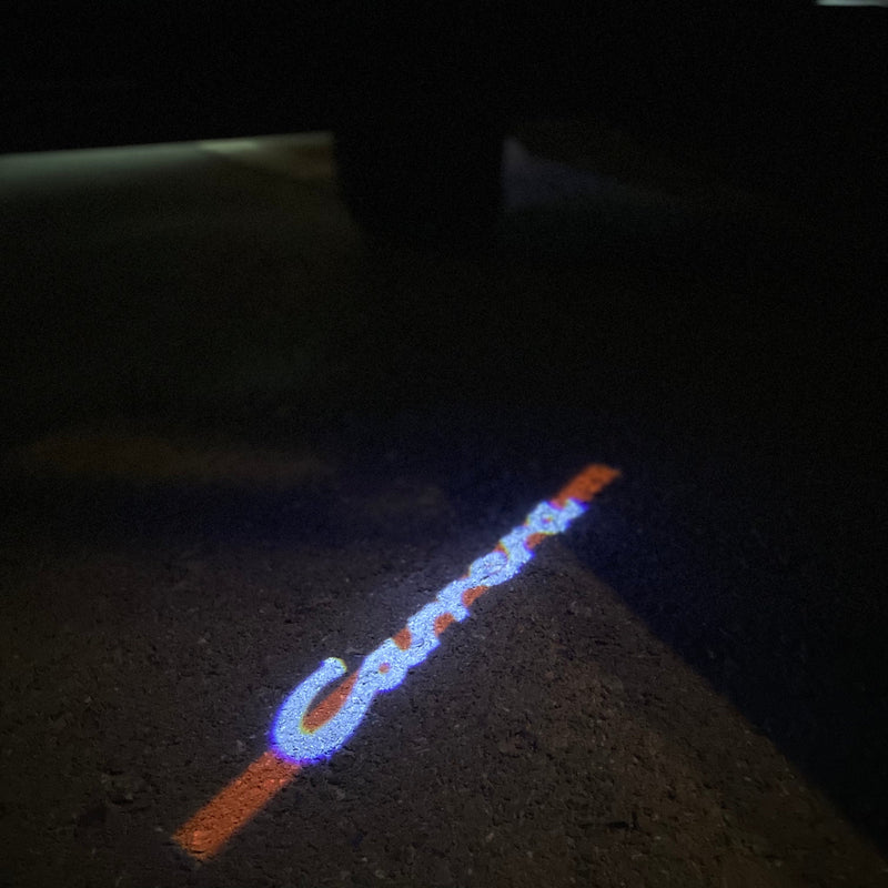 PORSCHE Carrera LOGO PROJECTOT LIGHTS Nr.8086 (Menge 1 = 2 Logofolie / 2 Türleuchten) 