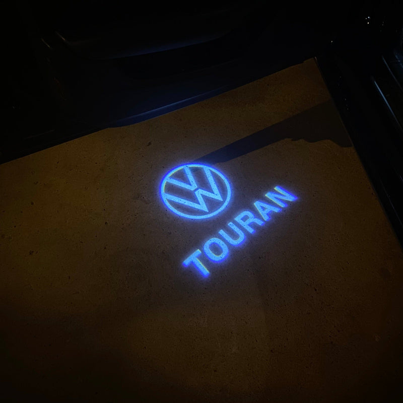 Volkswagen Türleuchten Touran Logo Nr. 129 (Menge 1 = 2 Logofolien /2 Türlichter） 