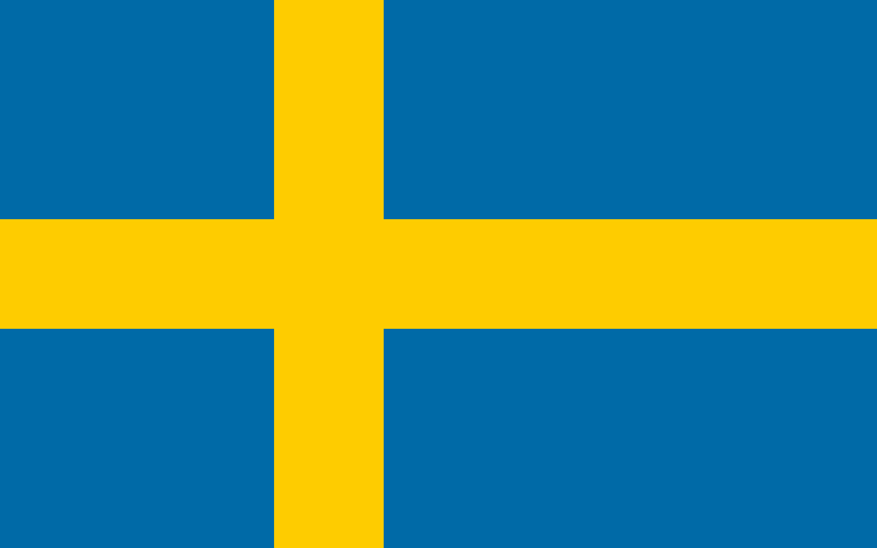 Schweden Konungariket Sverige Nationalflaggen-Logo-Türlichter (Menge 1 = 1 Satz / 2 Logo-Folie / Kann Lichter mit anderen Logos ersetzen) 