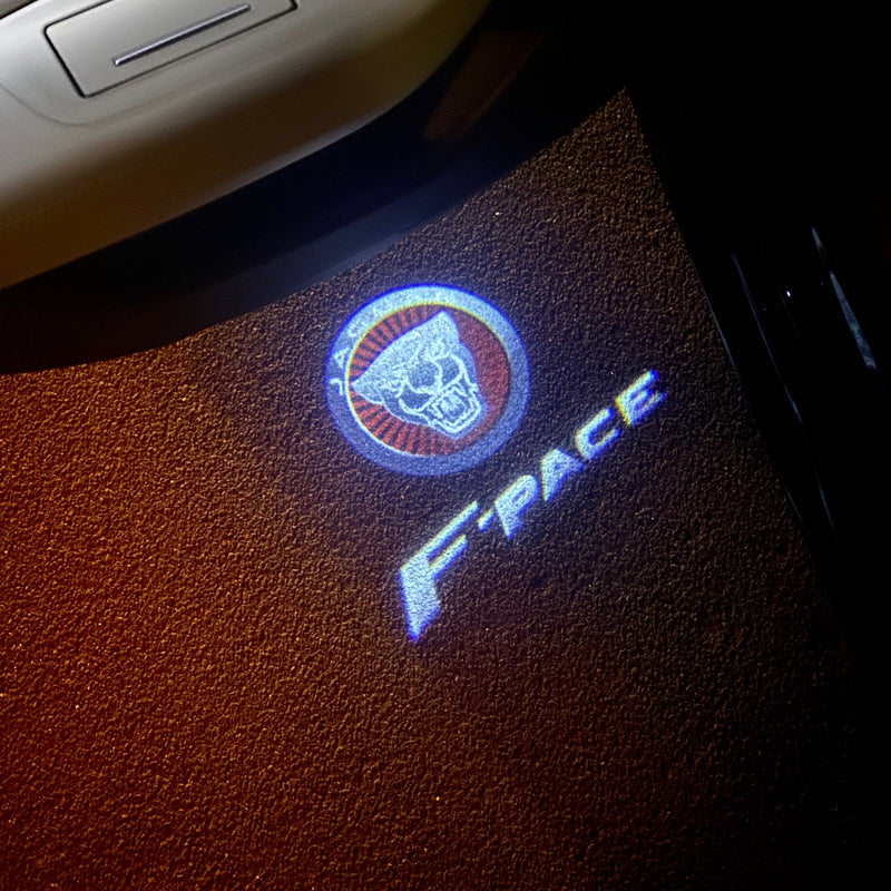 JAGUAR F PACE LOGO PROJECROTR LIGHTS Nr.113 (Menge 1 = 1 Satz/2 Türleuchten)