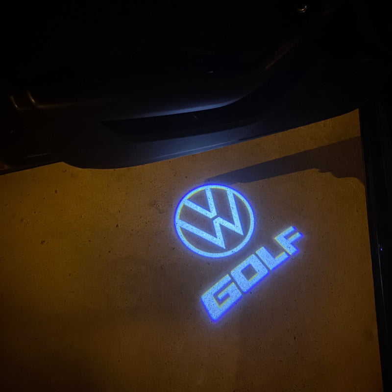 Volkswagen Türleuchten GOLF Logo Nr. 0202 (Menge 1 = 2 Logo-Folien / 2 Türlichter) 